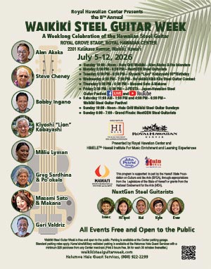 2026 Waikīkī Steel Guitar Festival Poster
